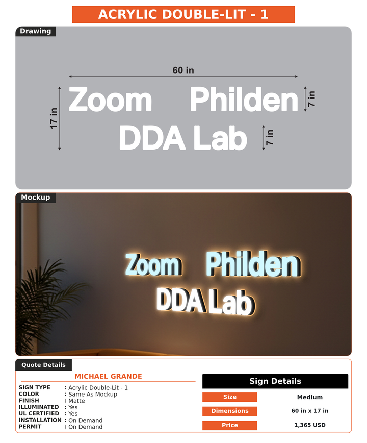CUSTOM MOCKUP SIGN FOR Michael Grande