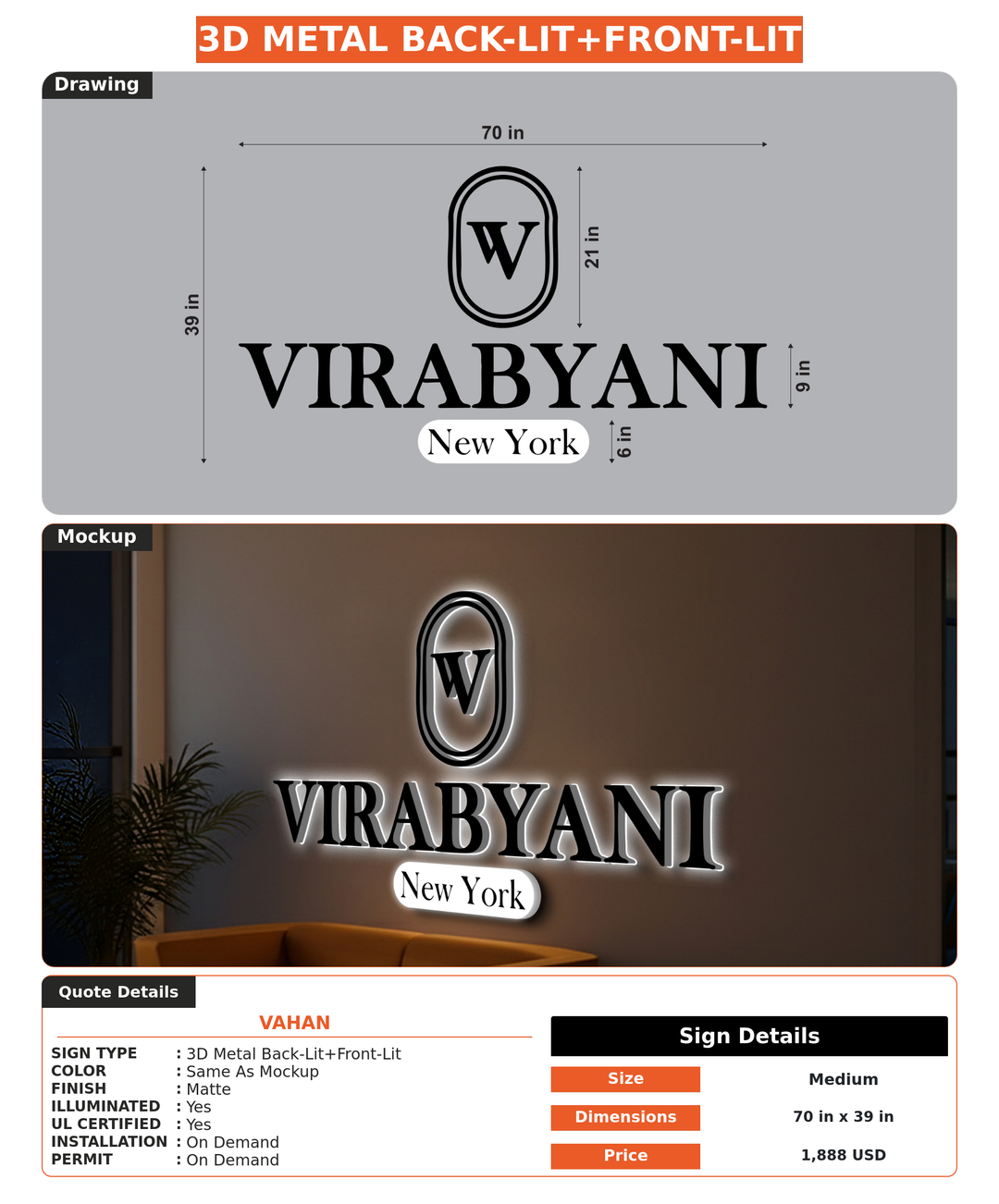 CUSTOM MOCKUP SIGN FOR Vahan