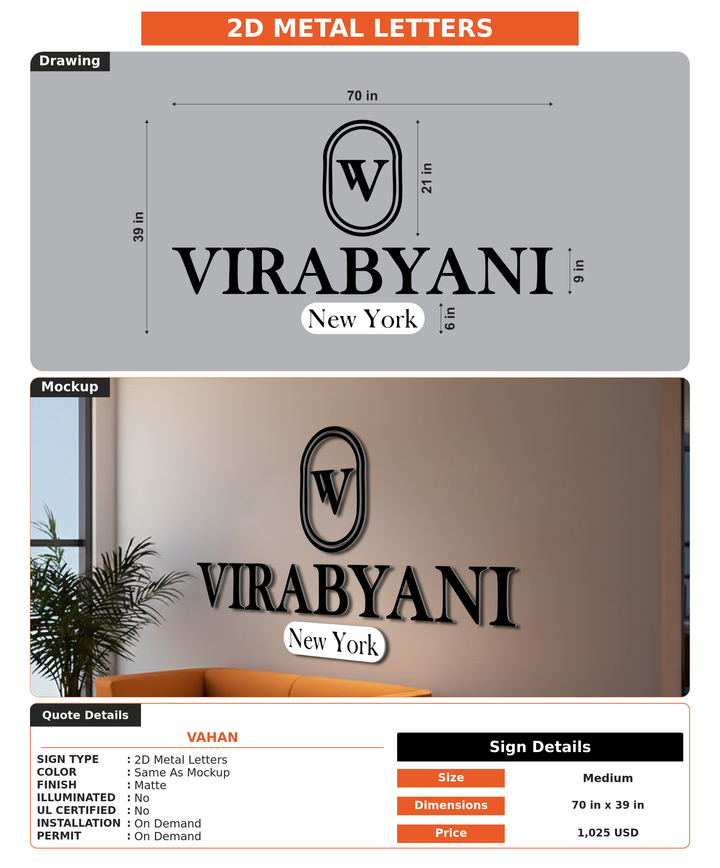 CUSTOM MOCKUP SIGN FOR Vahan