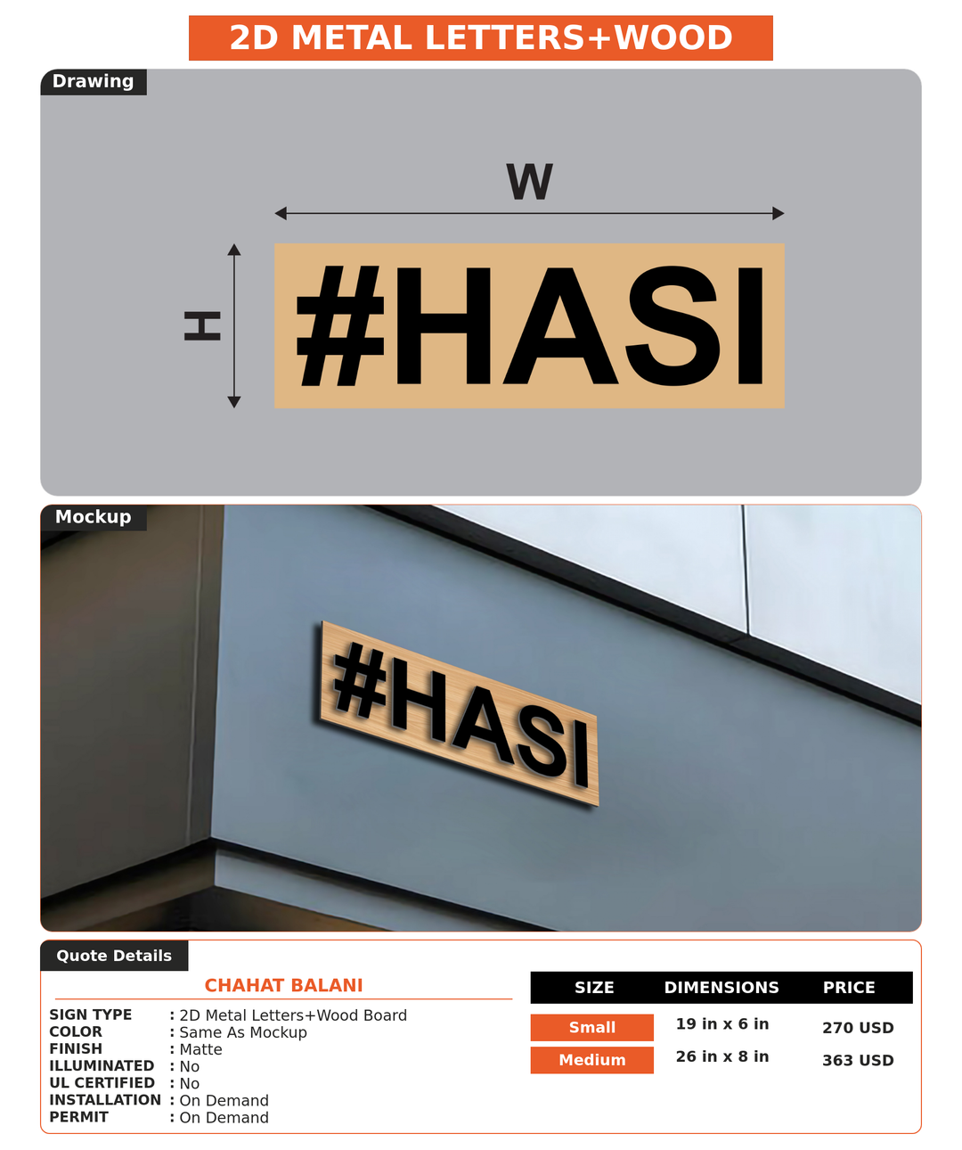 CUSTOM MOCKUP SIGN FOR Chahat Balani