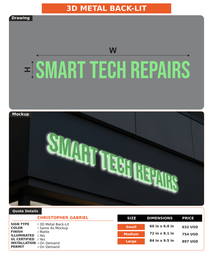 CUSTOM MOCKUP SIGN FOR Christopher Gabriel