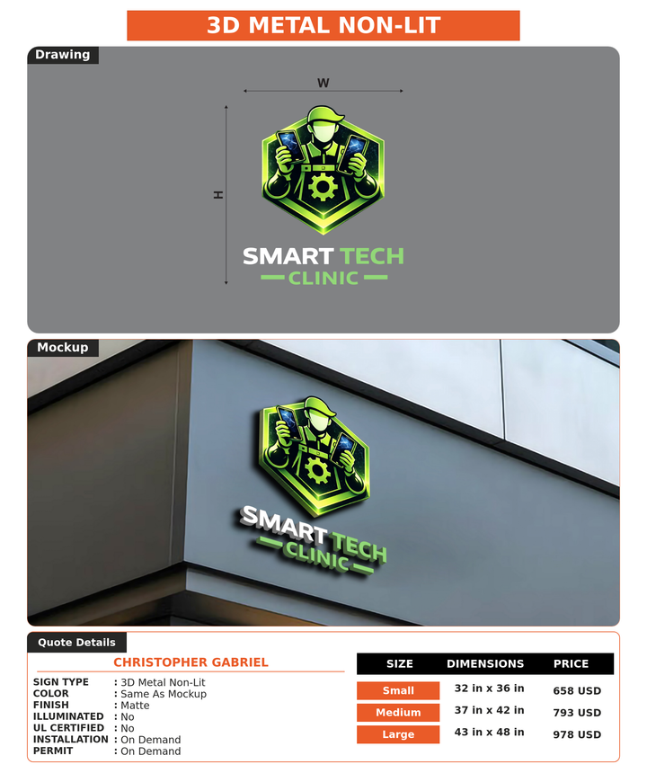 CUSTOM MOCKUP SIGN FOR Christopher Gabriel
