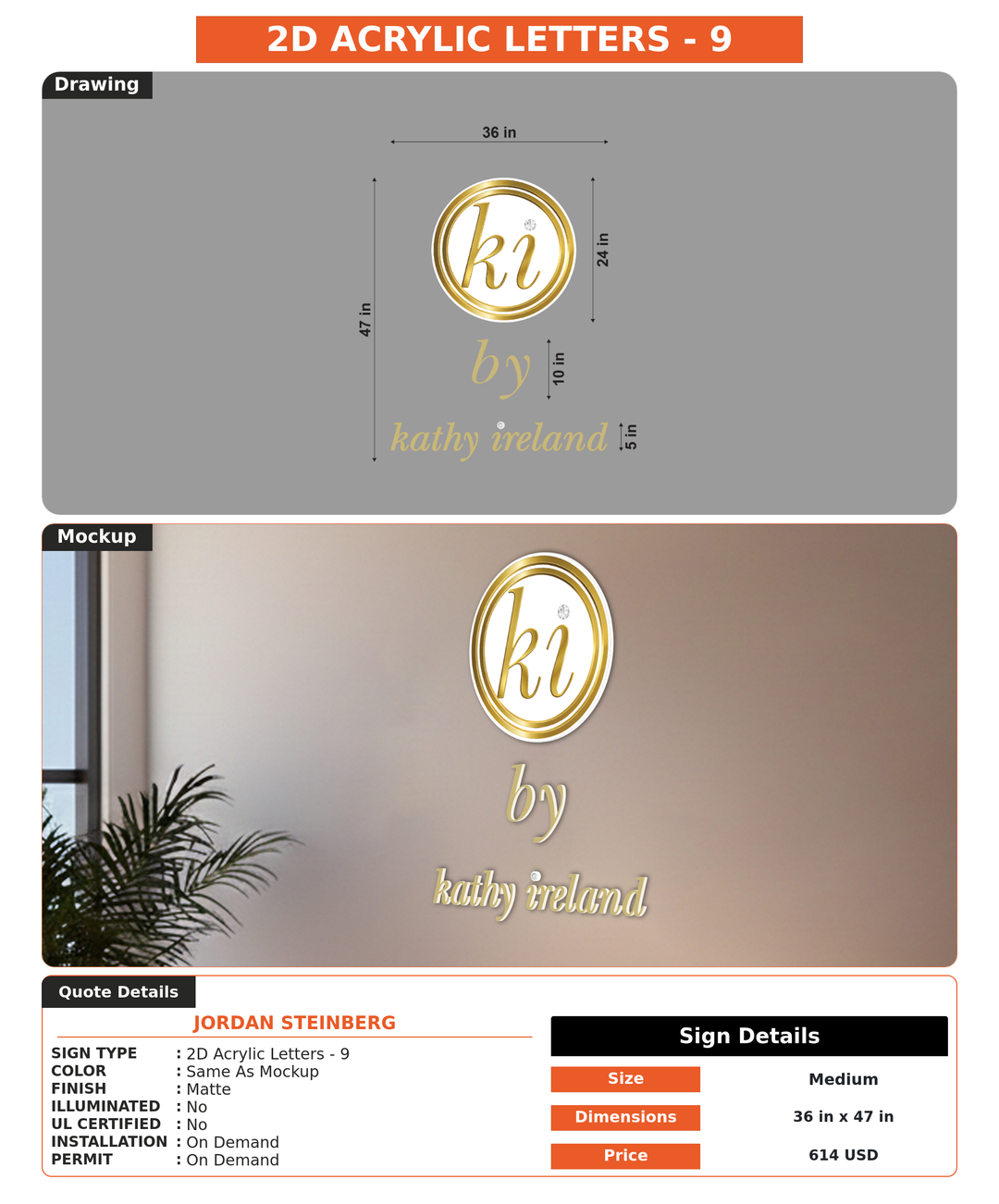 CUSTOM MOCKUP SIGN FOR Jordan Steinberg