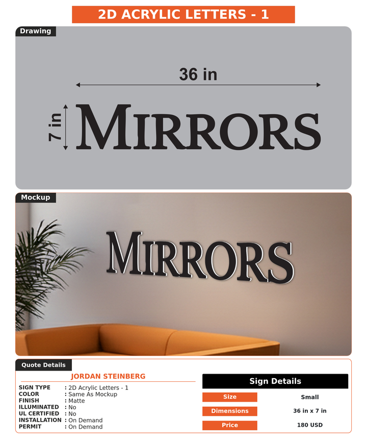 CUSTOM MOCKUP SIGN FOR Jordan Steinberg