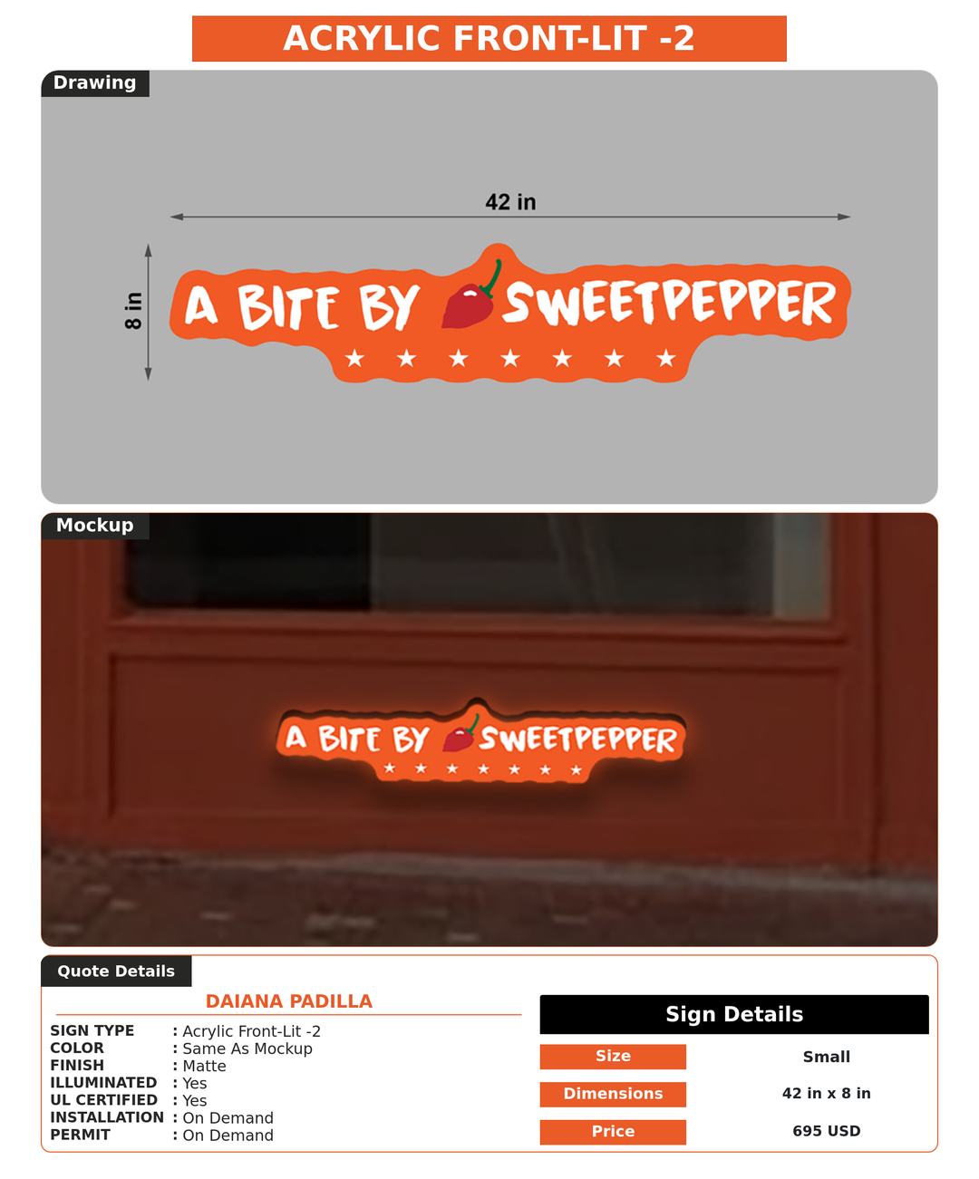 CUSTOM MOCKUP SIGN FOR Daiana Padilla