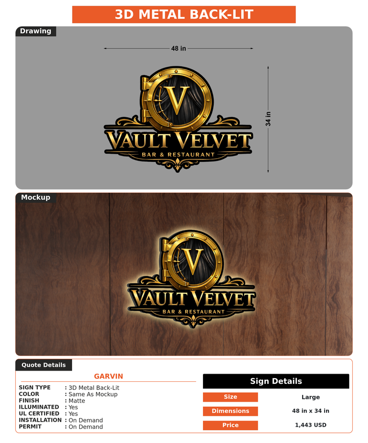 CUSTOM MOCKUP SIGN FOR Garvin