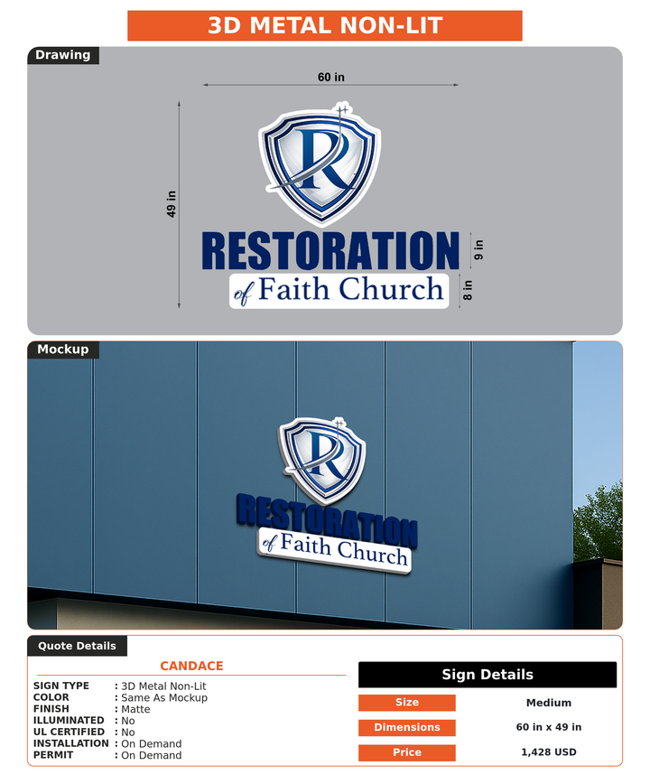 CUSTOM MOCKUP SIGN FOR Candace