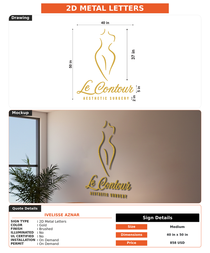 CUSTOM MOCKUP SIGN FOR Ivelisse Aznar