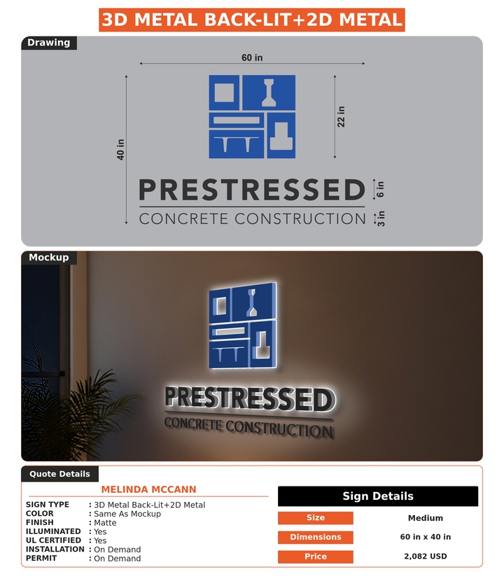CUSTOM MOCKUP SIGN FOR Melinda McCann