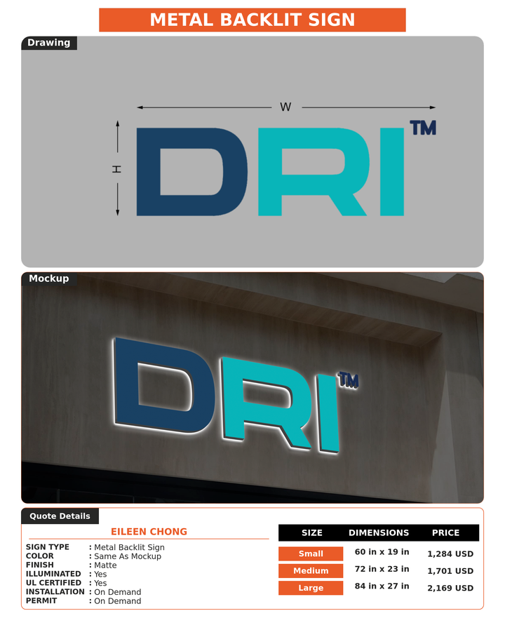 CUSTOM MOCKUP SIGN FOR Eileen Chong