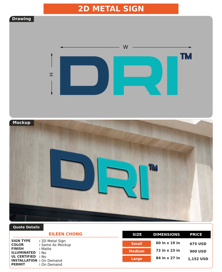 CUSTOM MOCKUP SIGN FOR Eileen Chong