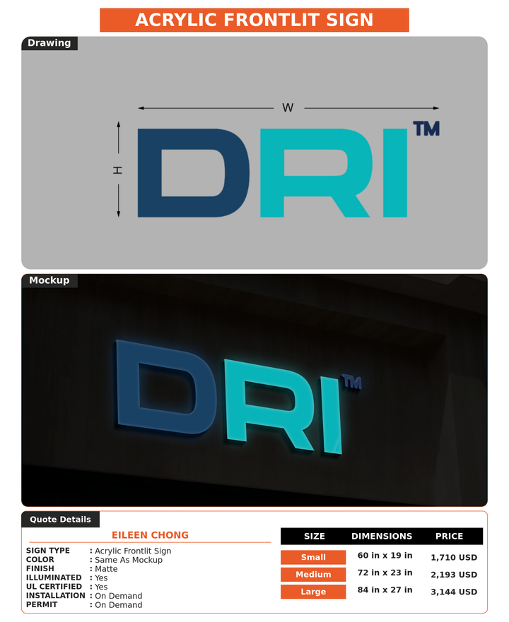 CUSTOM MOCKUP SIGN FOR Eileen Chong