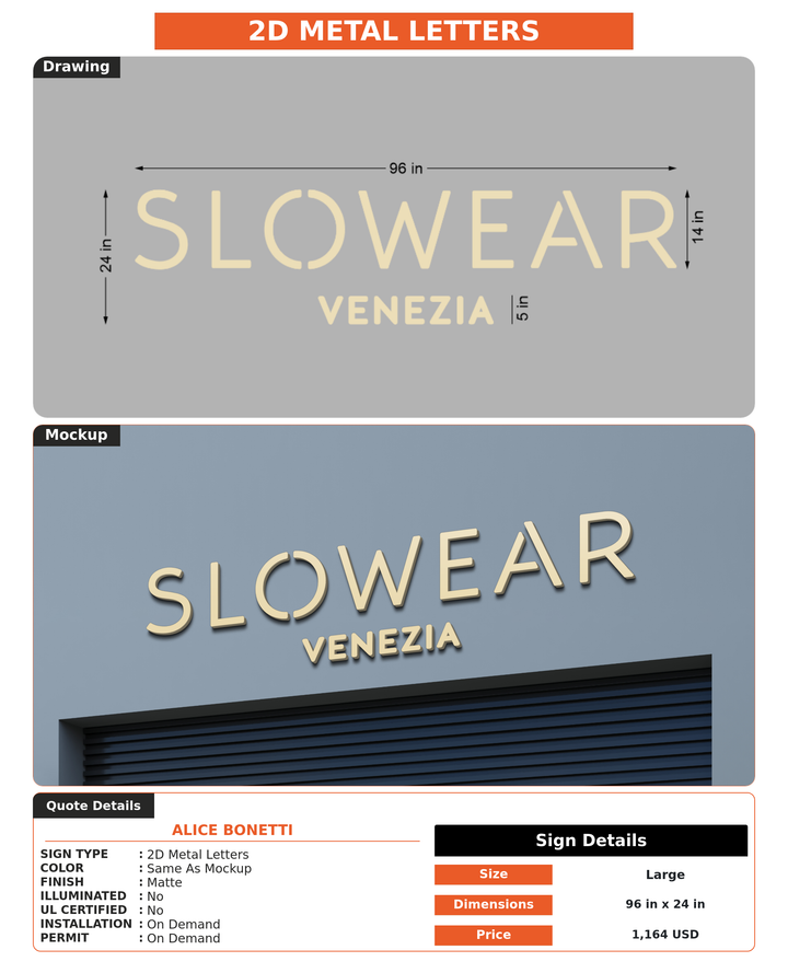 CUSTOM MOCKUP SIGN FOR Alice Bonetti
