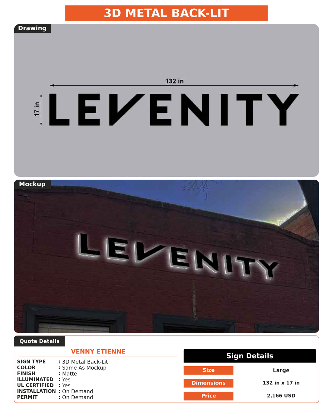 CUSTOM MOCKUP SIGN FOR Venny Etienne