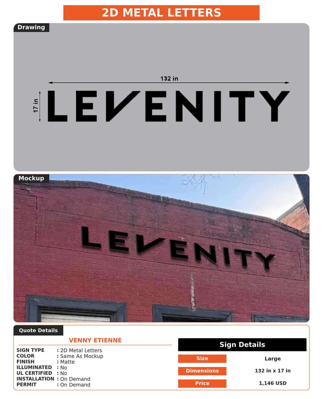 CUSTOM MOCKUP SIGN FOR Venny Etienne