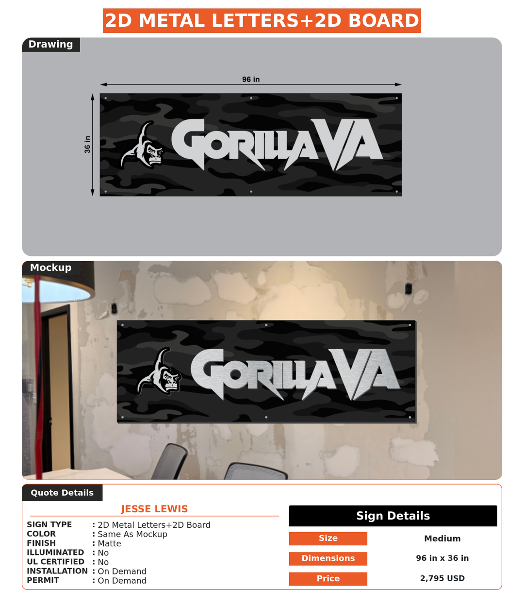 CUSTOM MOCKUP SIGN FOR Jesse Lewis