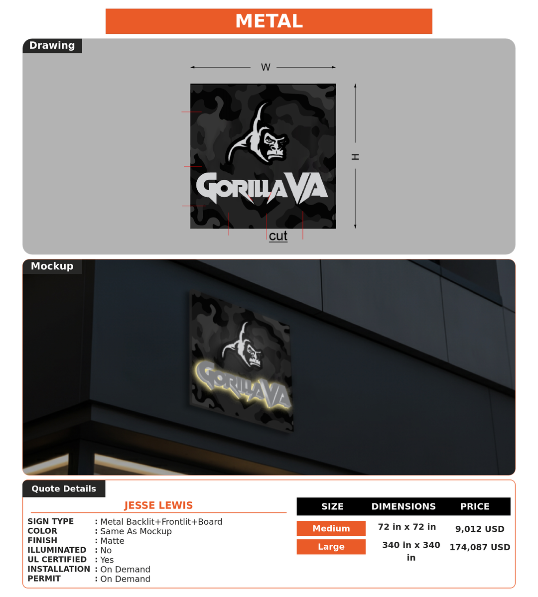 CUSTOM MOCKUP SIGN FOR Jesse Lewis