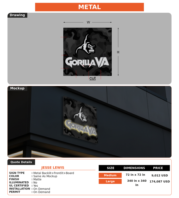 CUSTOM MOCKUP SIGN FOR Jesse Lewis