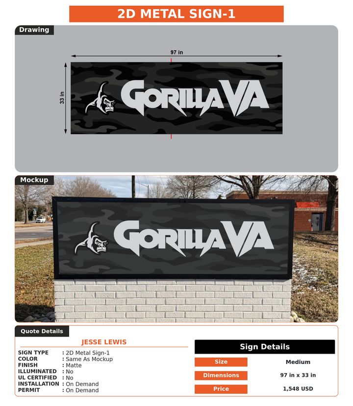 CUSTOM MOCKUP SIGN FOR Jesse Lewis