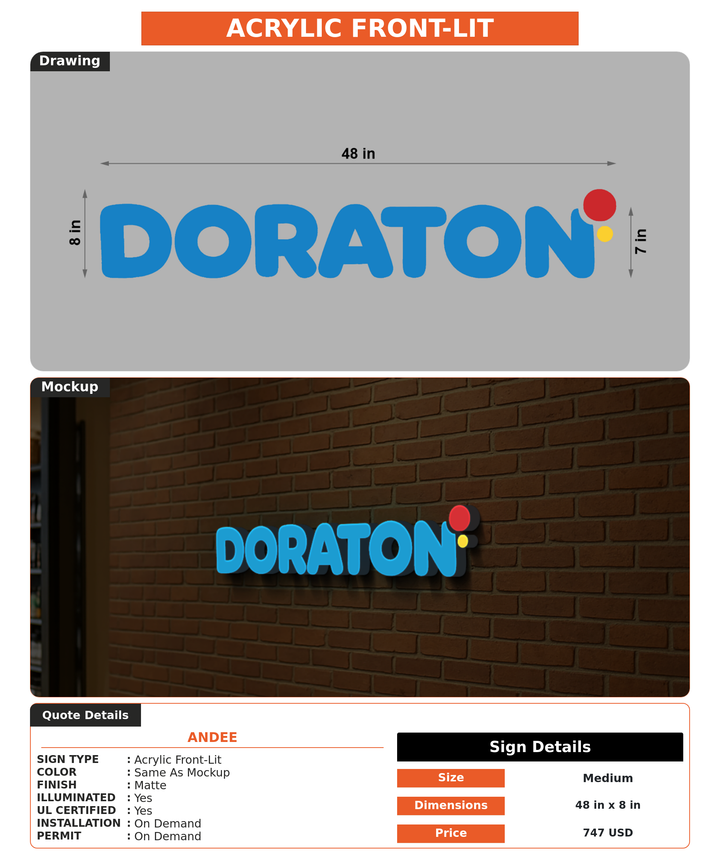 CUSTOM MOCKUP SIGN FOR Andee
