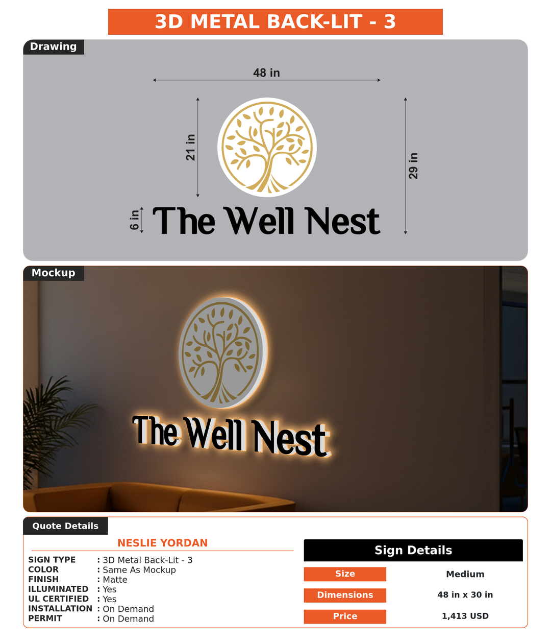CUSTOM MOCKUP SIGN FOR Neslie Yordan