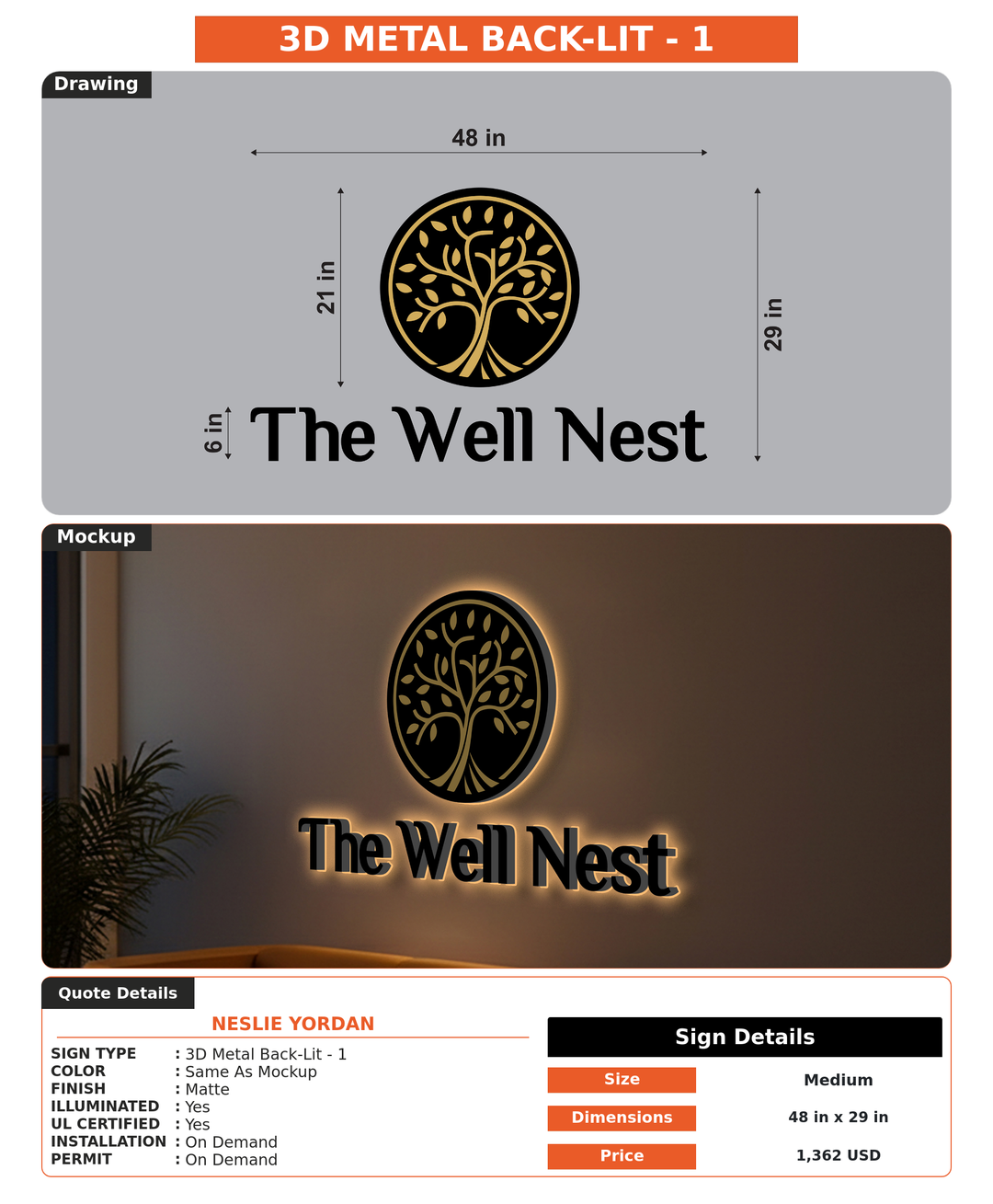CUSTOM MOCKUP SIGN FOR Neslie Yordan
