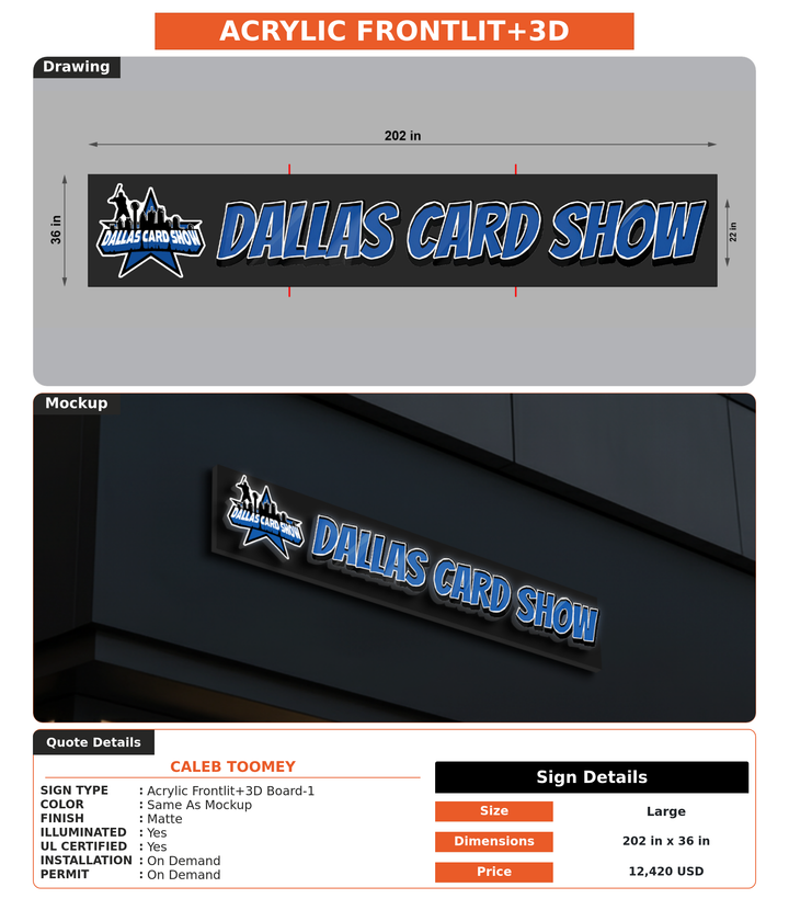 CUSTOM MOCKUP SIGN FOR Caleb Toomey