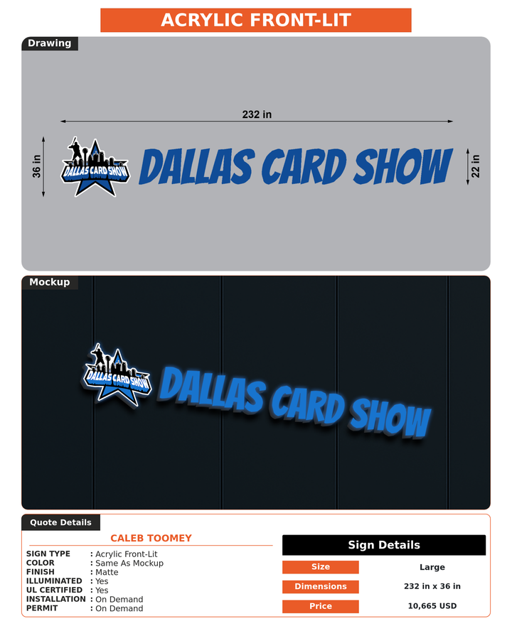CUSTOM MOCKUP SIGN FOR Caleb Toomey