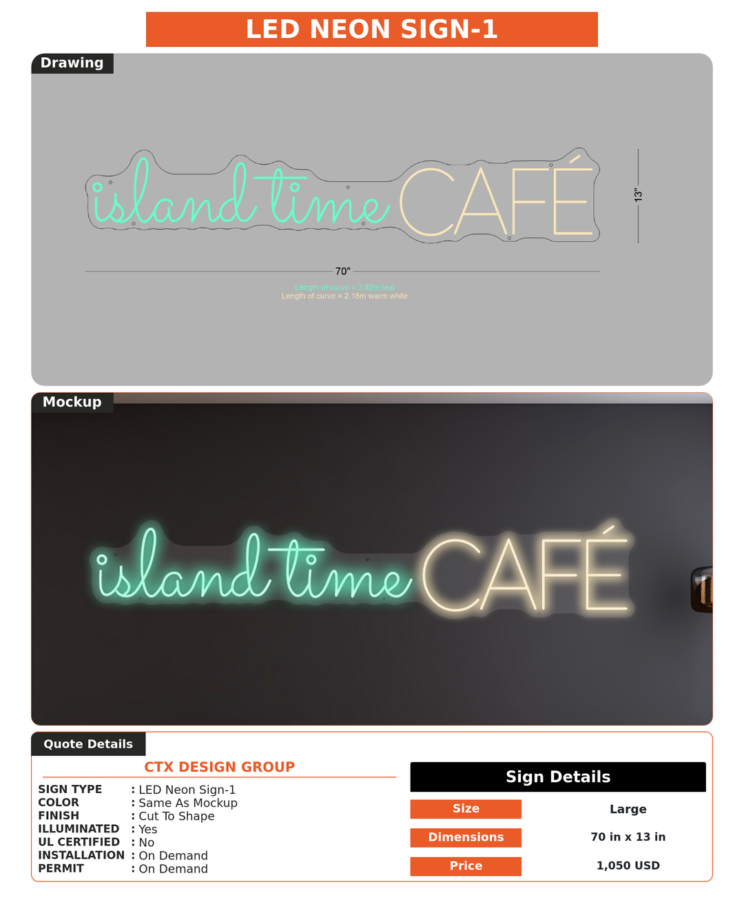 CUSTOM MOCKUP SIGN FOR CTX Design Group