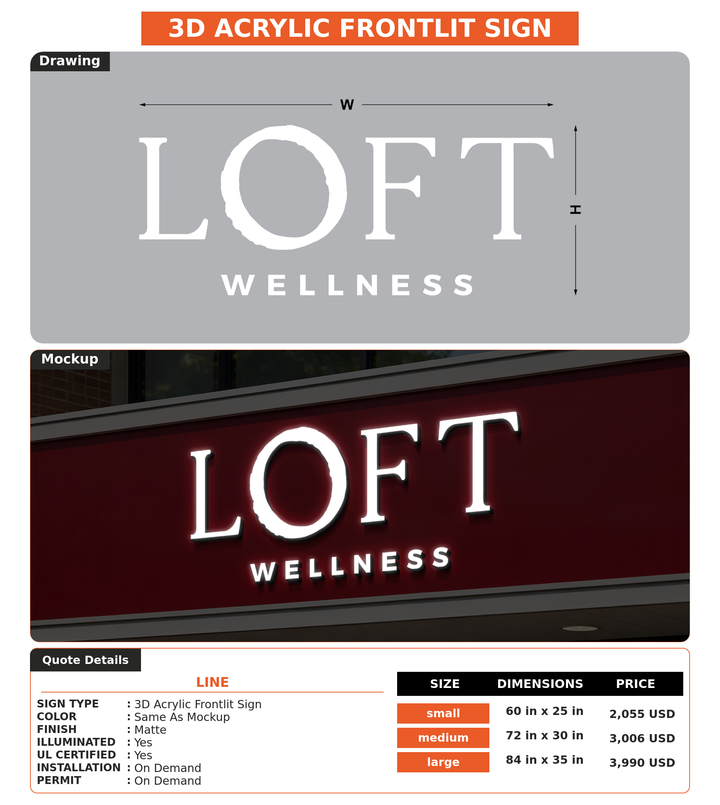 CUSTOM MOCKUP SIGN FOR Line