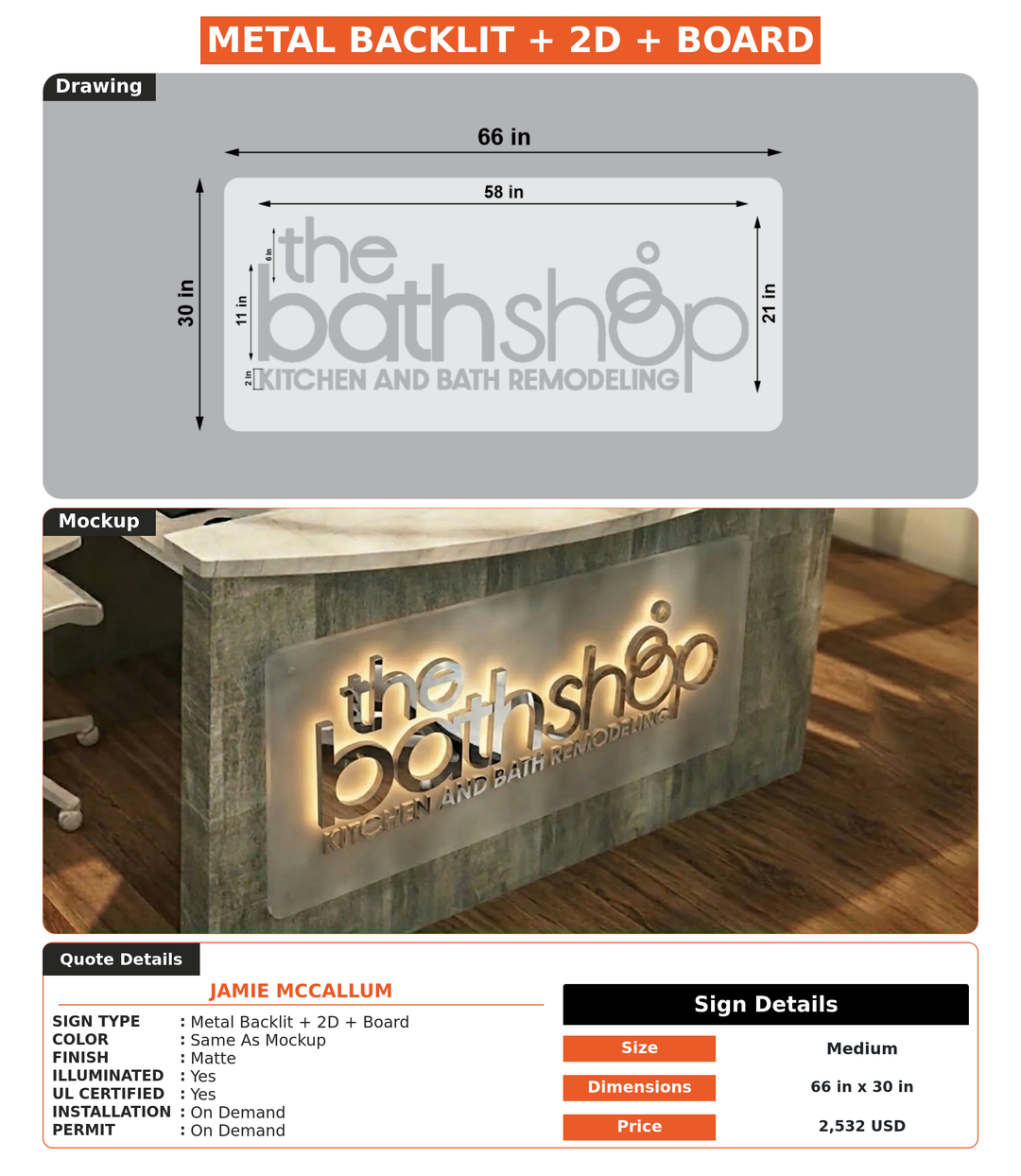CUSTOM MOCKUP SIGN FOR Jamie McCallum