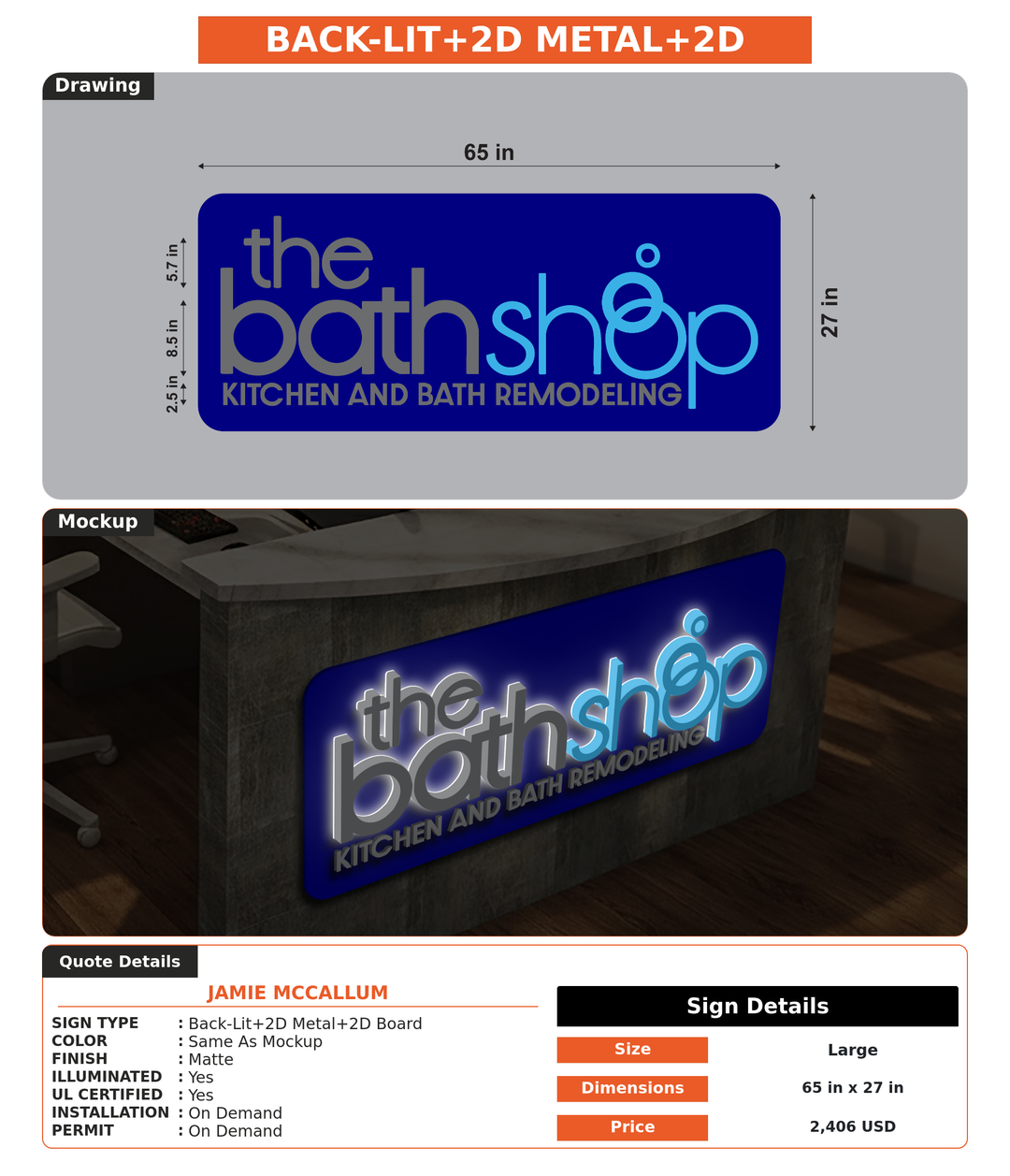 CUSTOM MOCKUP SIGN FOR Jamie McCallum
