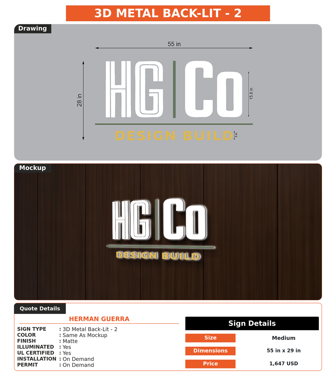 CUSTOM MOCKUP SIGN FOR Herman Guerra