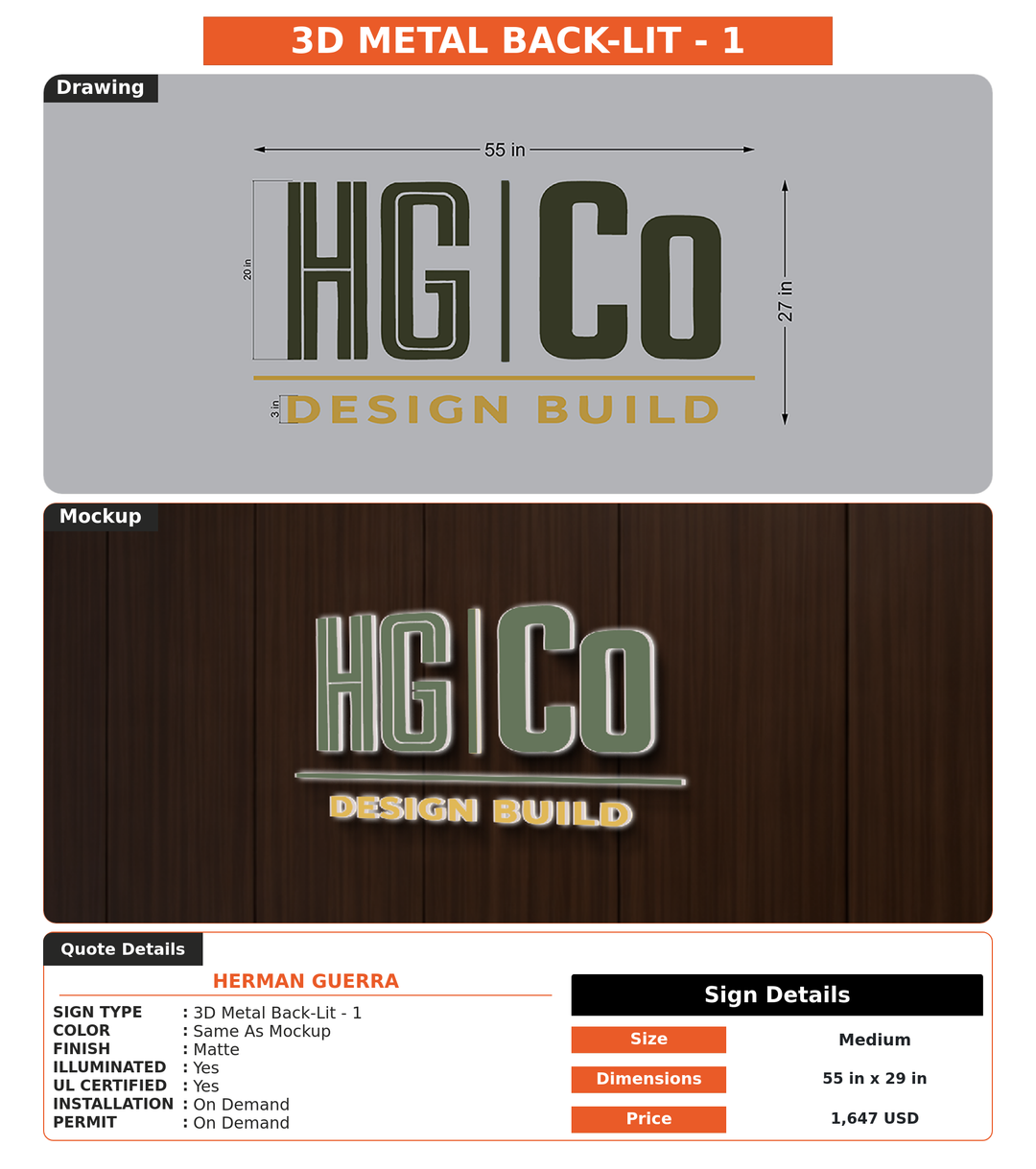 CUSTOM MOCKUP SIGN FOR Herman Guerra