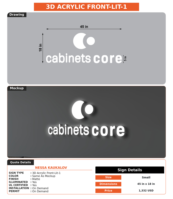 CUSTOM MOCKUP SIGN FOR Nessa Kaukalov