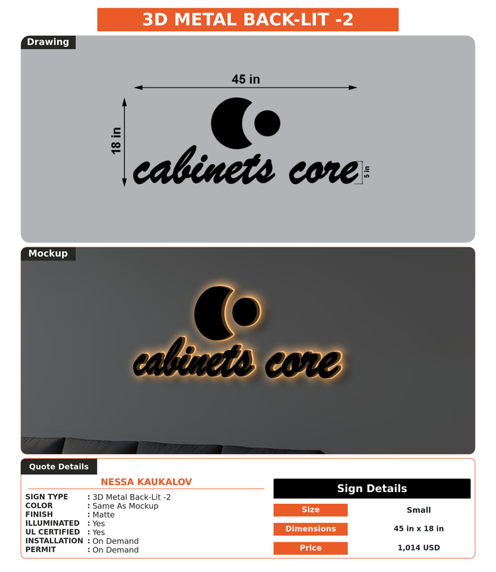 CUSTOM MOCKUP SIGN FOR Nessa Kaukalov