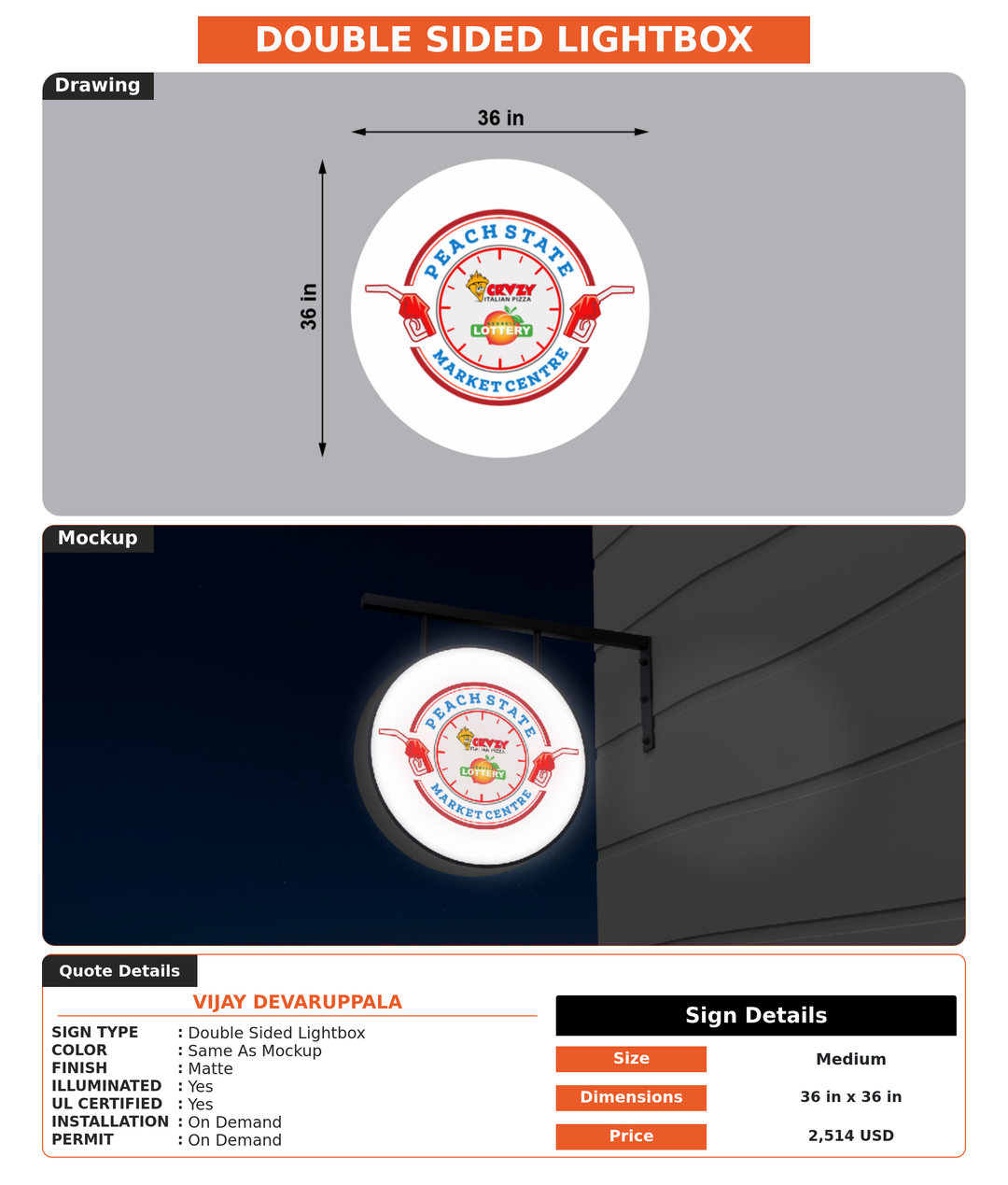 CUSTOM MOCKUP SIGN FOR Vijay Devaruppala