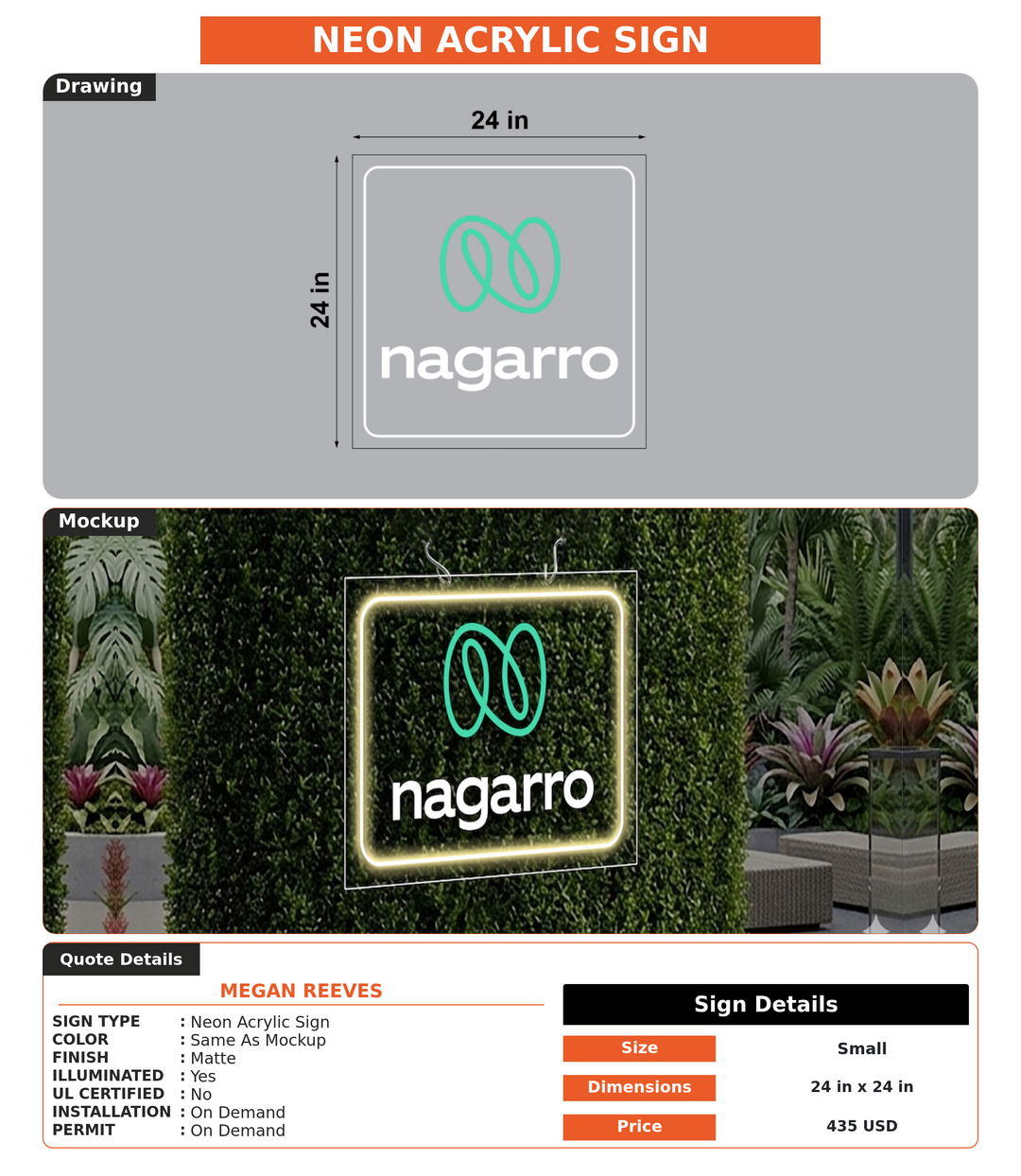 CUSTOM MOCKUP SIGN FOR Megan Reeves