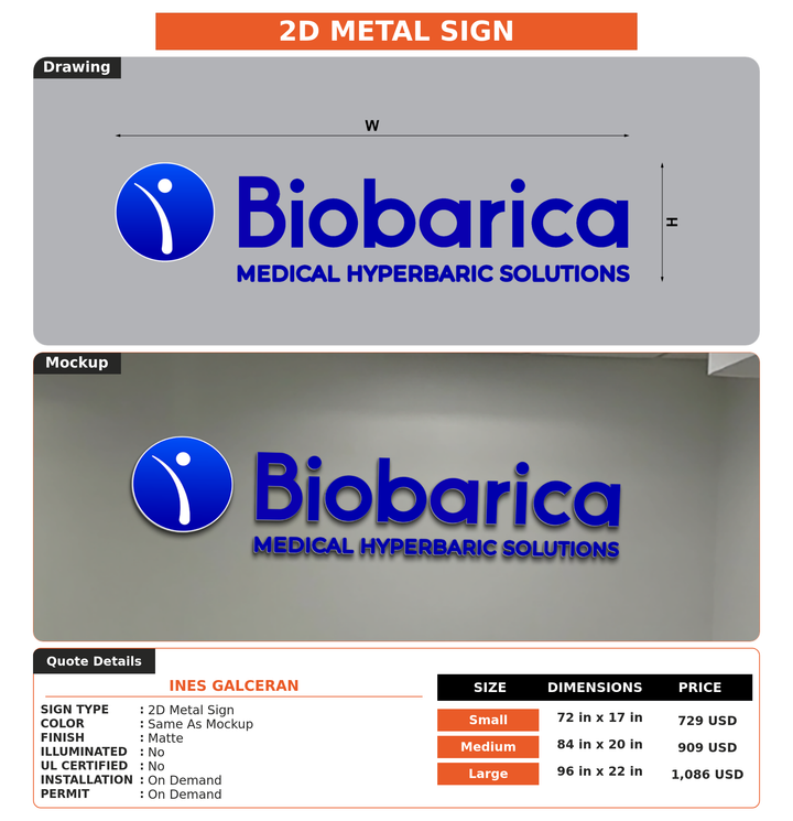 CUSTOM MOCKUP SIGN FOR Ines Galceran