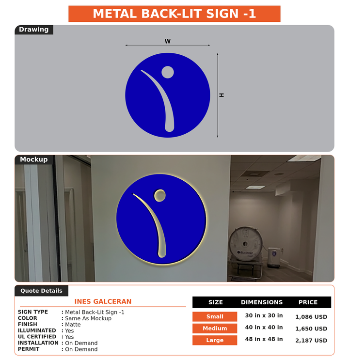 CUSTOM MOCKUP SIGN FOR Ines Galceran