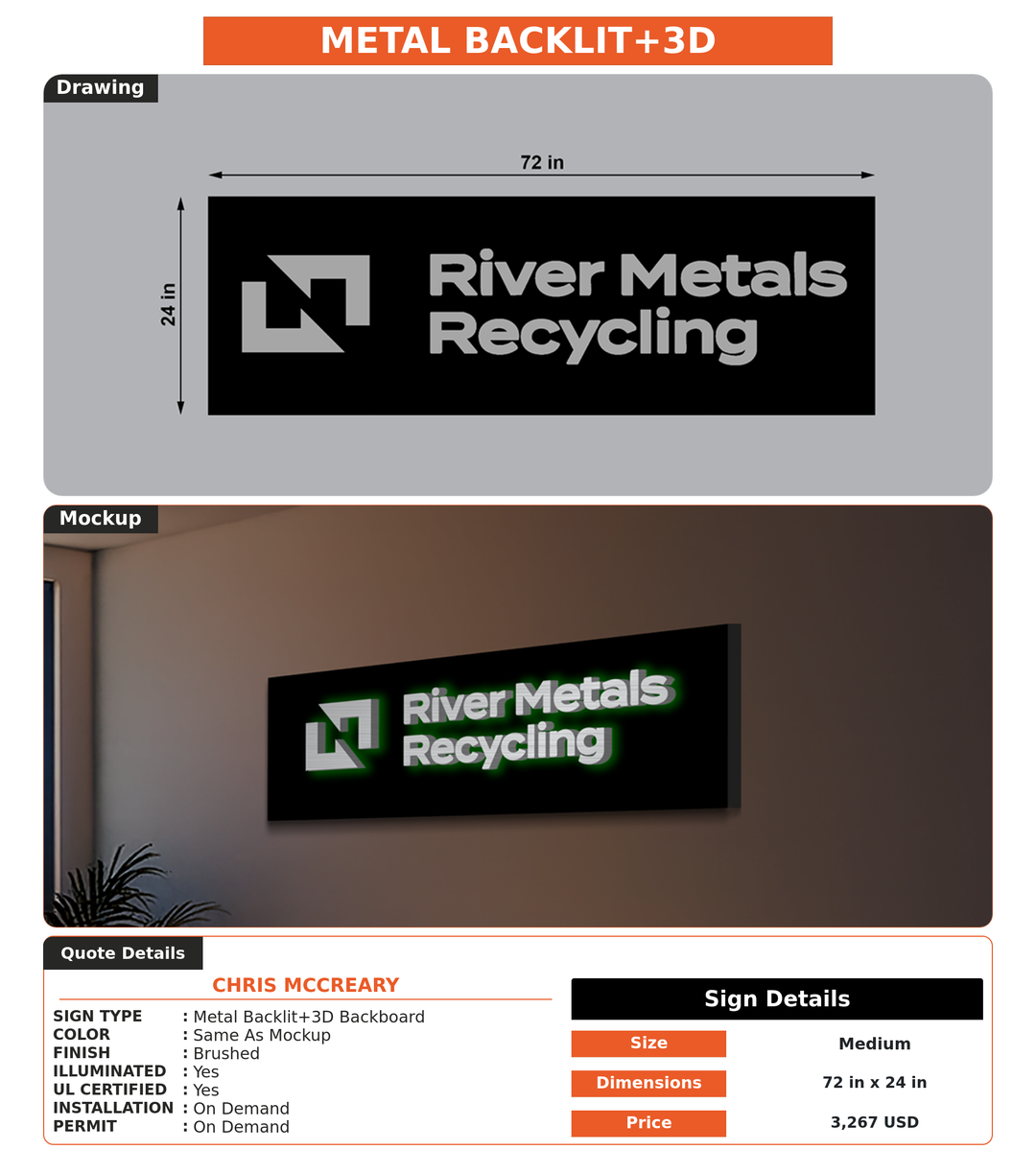 CUSTOM MOCKUP SIGN FOR Chris McCreary