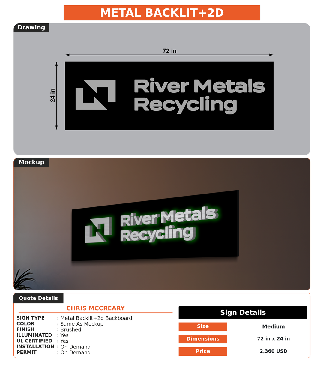 CUSTOM MOCKUP SIGN FOR Chris McCreary