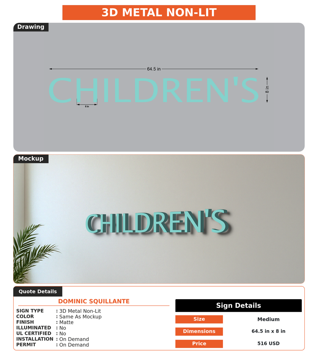 CUSTOM MOCKUP SIGN FOR Dominic Squillante