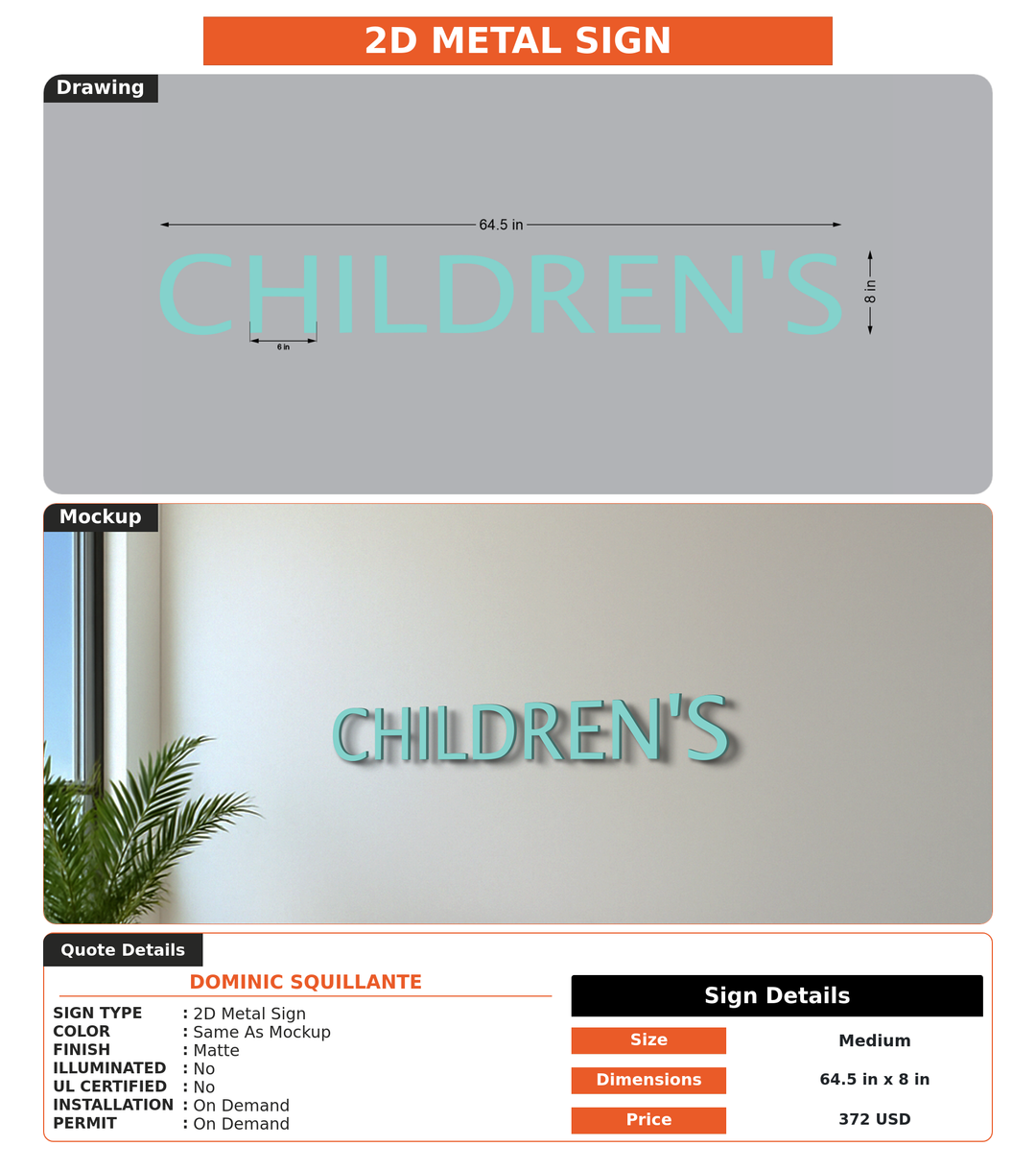CUSTOM MOCKUP SIGN FOR Dominic Squillante