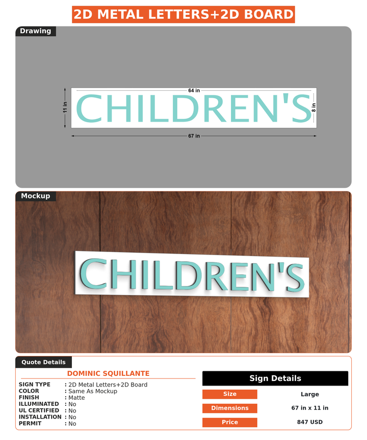 CUSTOM MOCKUP SIGN FOR Dominic Squillante