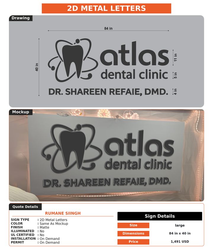 CUSTOM MOCKUP SIGN FOR Rumane Siingh