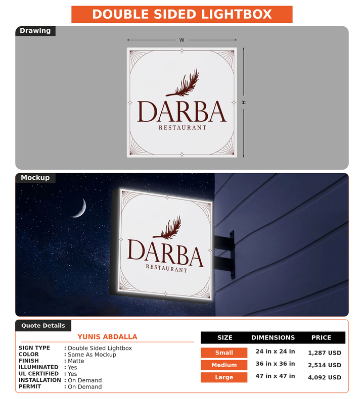 CUSTOM MOCKUP SIGN FOR Yunis Abdalla