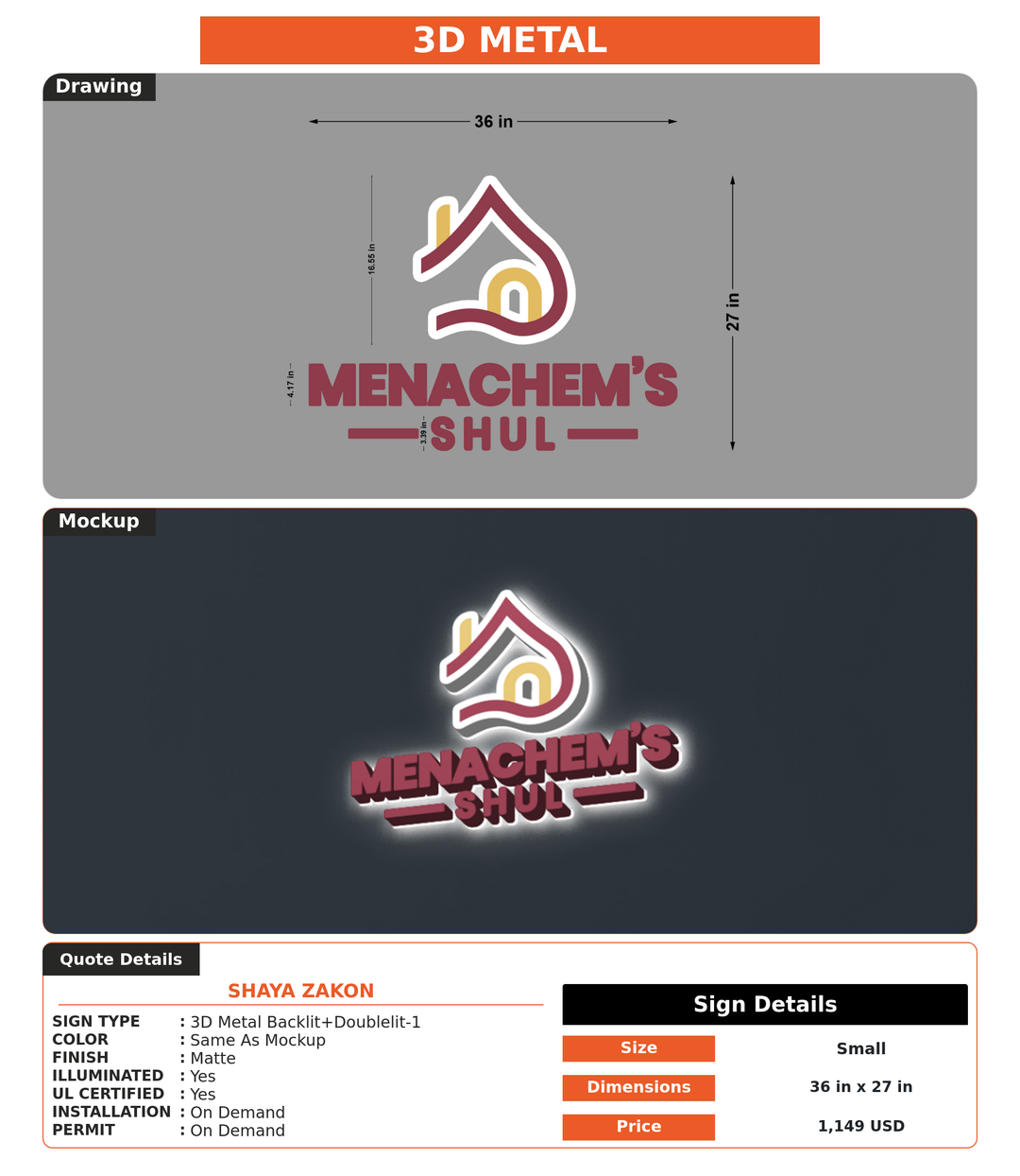 CUSTOM MOCKUP SIGN FOR Shaya Zakon