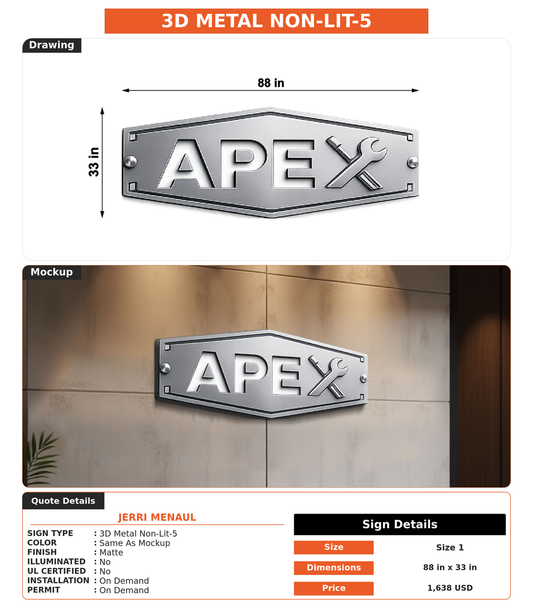 CUSTOM MOCKUP SIGN FOR Jerri Menaul