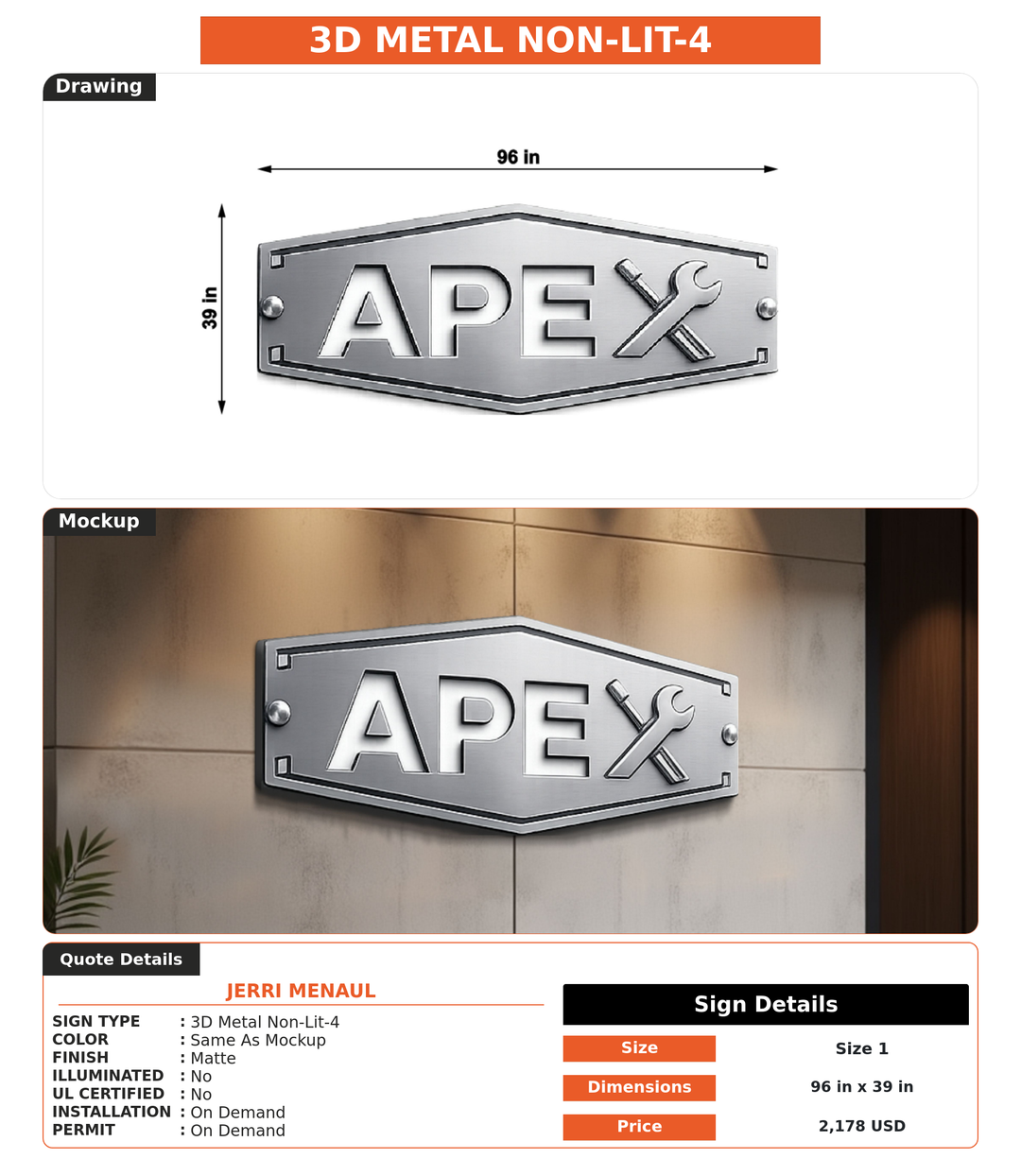 CUSTOM MOCKUP SIGN FOR Jerri Menaul
